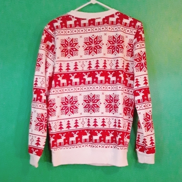 Mad Engine Reindeer Wreath Sweater. - Picture 2 of 6